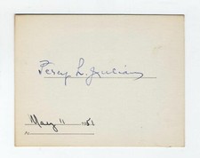 ORIGINAL AFRICAN AMERICAN CHEMIST PERCY LAVON JULIAN  VERY RARE SIGNATURE picture