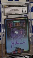 VeeFriends Super stick Auto 1/1 Empathy Elephant and Orange Refractor Topps picture