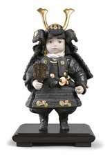 Lladro Warrior Boy Figurine Golden Luster Black Gres 01012557 New picture