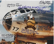 Bockscar, Nagasaki, Crew C-15, Multi Signed x8, 509th Composite Group, WWII picture