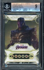 #1/23 POP1 BGS 9 2021 Marvel Black Diamond Brolin Thanos #100 Infinity Stones picture