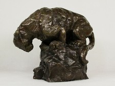 Gwen Harrison Lockhart (American 20th century) Cougar Signed Bronze Sculpture picture
