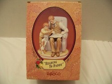 ENESCO SIGNED GG SANTIAGO TREASURED MEMORIES FATHER AND SON READING TO DADDY picture