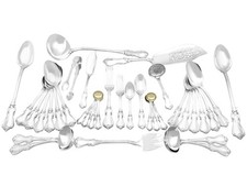 Victorian Sterling Silver Canteen of Cutlery for Twenty-Four Persons 1840-1855 picture