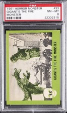 1961 HORROR MONSTER SERIES #33 GIGANTIS THE FIRE MONSTER PSA 8 picture