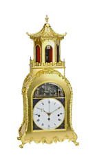 English George III Automaton Musical Bell Strike Monk Gilt Bronze Bracket Clock picture