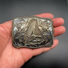 San Carlos Vintage 22K Gold On Sterling Silver Santa Ana Duck Belt Buckle 1-1/2