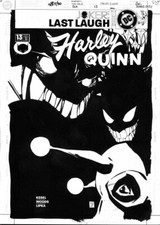TIM SALE - Harley Quinn #13 cover,  Harley vs Joker monsters picture