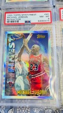1995 TOPPS MYSTERY FINEST REFRACTOR #M1 MICHAEL JORDAN PSA 8 Rareπ₯ picture
