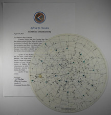 Al Worden’s RARE Star Chart Flown into Lunar Orbit on Apollo 15, LOA from Worden picture