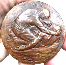 Legendary WW1 Bronze Medal Awarded to US Army & Navy Chaplains MEDALLIC ART 1920 picture