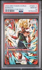 2024 DBS CARD GAME FUSION WORLD REGIONALS TOP 32 PRIZE #FS05-11 BARDOCK PSA 10 picture