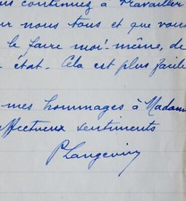 Letter Paul Langevin IN Jean Surugue picture