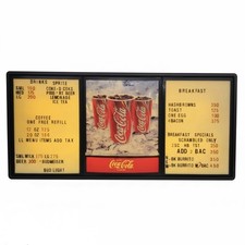 Vintage Lighted Diner Menu Board Coca Cola Soda Sign Sacramento CA Bowling Alley picture