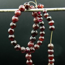 KYRA MINT - 50 Ancient PYROPE Garnet BALLS - 5 to 7.5mm dia - MEDIEVAL Sahara picture