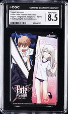 2005 VIDEO GAME PHONE CARDS FATE/STAY NIGHT #041 TAIGA & ILLYASVIEL CGC 8.5 picture