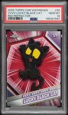 2026 TOPPS CHROME VEEFRIENDS VERY, VERY, VERY, VERY, LUCKY BLACK CAT 3/5 PSA 10 picture
