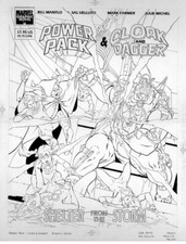 CARL POTTS - Marvel Graphic Novel: Power Pack & Cloak Dagger GN cover cross-over picture