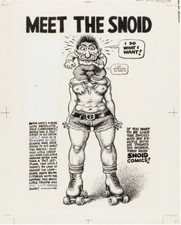 R. Crumb - Snoid Comics One-Shot Rear Cover Original Art - MEET THE SNOID picture