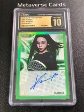 2026 GAS x aespa KARINA #A-2 Auto 3/4 CGC Pristine 10 Signed Trading Card POP 1 picture