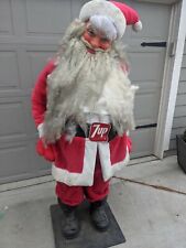 VTG Harold Gale 7-Up Pepsi 6 Ft Santa Claus Christmas Advertising Store Display  picture