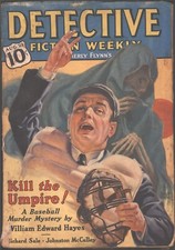Detective Fiction Weekly 1937 August 21. Shrouded skeleton cover Pulp picture