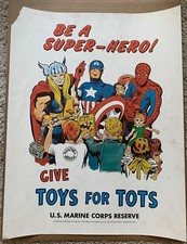 Vintage 1969 JACK KIRBY MARVEL SUPERHEROES TOYS FOR TOTS Poster MARVELMANIA picture