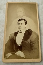 Original Rare Mumler Spirit Photo Man CDV 1860s Indian Pipe Ghost Photography picture