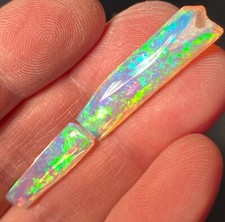 19.55ct Rare Australian Belemnite Pipe Opal Fossil Jewelry Collectors Gem picture