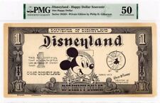 1955 D $1 Disneyland One Happy Dollar Mickey PMG 50 - Giant Disney Dollar picture