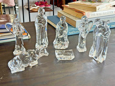 Baccarat France Crystal Nativity Scene 7 Piece Set Christmas Figurines picture