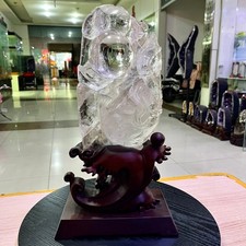 15.3LB Rare white crystal quartz carving | Handmade crystal art | Healing energy picture