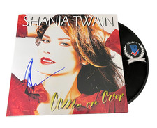 SHANIA TWAIN SIGNED AUTOGRAPH COME ON OVER LP VINYL BECKETT BAS picture
