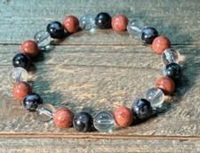 *MAGIC OF HEART MYSTIC MERLINITE ROSOPHIA SATYALOKA AZEZTULITE CRYSTAL BRACELET* picture
