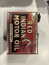 Red Indian 1 Gallon Motor Oil Can Hard To Find Rare Can picture