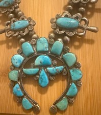 Unique Best Zuni Dan Simplicio Squash Blossom Necklace 29