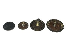 Eugene Kupjack Miniature Brass Goblet & Plates Lot – Collectible Art picture