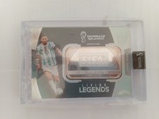 LIONEL MESSI FIFA WORLD CUP 2022 LIVING LEGENDS SILVER BAR CARD 1OZ - RARE 9/9 picture