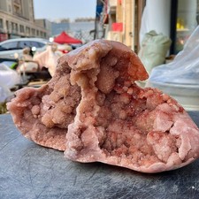 11.94LB High quality pink purple block crystal love stone healing picture