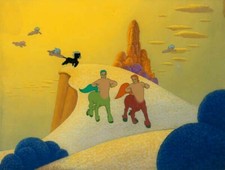 FANTASIA CENTAURS, BABY PEGASUS, FOUR CUPIDS, DISNEY PRODUCTION BACKGROUND SETUP picture