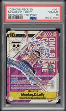 2026 ONE PIECE PROMOS #061 MONKEY D. LUFFY 766/1000 PSA 10 picture