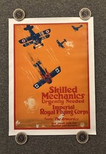 Original WWI Canadian Poster Skilled Mechanics Urgently Needed Imperial Flying picture