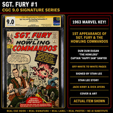 SGT.  FURY #1 CGC 9.0 SS STAN LEE  SINGLE HIGHEST GRADED #1606700001 picture