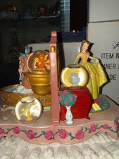 Beauty and the Beast Snowglobe..Double sided & 3 mini globes.. Rare & Exquisite picture
