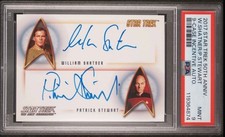 2017 STAR TREK 50TH ANNIVERSARY WILLIAM SHATNER PATRICK STEWART PSA 9 AUTO SP picture