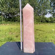 19.25LB Unique Natural Pink Rose Quartz Handmade Polished Crystal Tower Healing picture