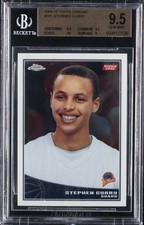 2009-10 TOPPS CHROME #101 STEPHEN CURRY ROOKIE RC BGS 9.5 picture