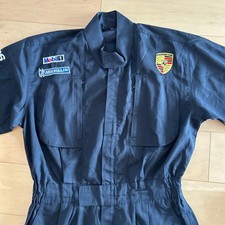 Porsche Black Embroidered Logo Overalls Mobil Michelin Racing Coveralls picture