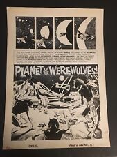 EERIE #46 PLANET OF THE WEREWOLVES ORIGINAL ARTWORK BY REED CRANDALL COMP.9 PGS picture