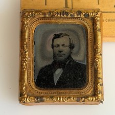 Daguerreotype Photo Portrait Brigham Young Gold Gilt Frame Victorian Antique picture